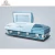 Import Professional 18 gauge steel white crepe interior metal funerary coffin from China