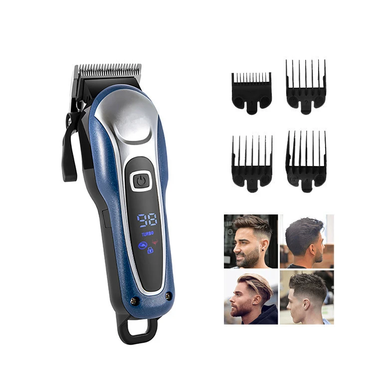 Professional Barber clippers Machines Hair Cutting Cordless adjustable length hair Trimmer Hair Clippers with Led display