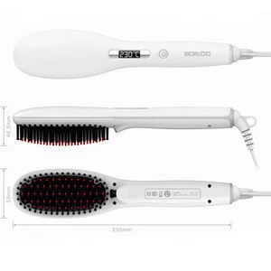 professional electric LCD hot hair brush straightening comb
