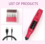Professional Electric Nail Drill Machine Manicure Machine Pedicure Drill Set Ceramic Nail File Nail Drill Equipment Tools