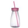 Professional factory supply  plastic baby drinking water plastic milk juice bottle with lid and straw