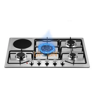 Professional kitchen equipment 86/90cm 4 burner table top gas stove Electric Ceramic AC electric Ignition Cooktop Hob
