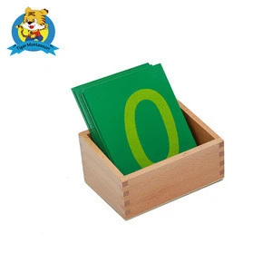 Professional Wooden Educational Materials Sandpaper Numbers with Box-1 Mathematics Learning Resources