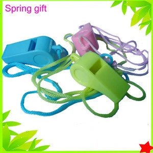Promotion Plastic whistle rope Custom Logo Children Toy Whistle