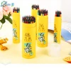 Promotional customized wooden drawing twelve colored pencils for students and schools