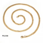 PSL058 316L Gold Stainless Steel used chain link fence , cuban link chain,