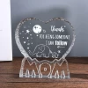 pujiang factory hot sale k9 Heart shaped crystal glass photo frame crystal custom picture photo frame for wedding souvenirs