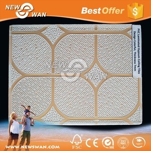 PVC Laminated Gypsum Ceiling Tiles/ PVC Faced False Ceiling / Gypsum Board