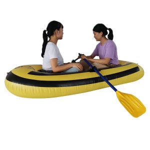 PVC two seat inflatable folding plastic wave fishing rowing boats kayak for sale