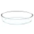 Import pyrex oval glass baking dish tray with PP lid from China
