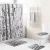 Import QiaoZe bath rug &amp; shower curtain set custom shower curtain printing beach shower curtain from China
