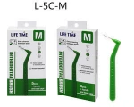 "L" shape  easy soft toothpick Interdental Brush  0.6mm 0.8MM 1.0MM 1.2MM Pack of 5 in Eco friendly paper packaging