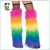 Import Rainbow Plush Disco Party 80s Long Girls Costume Leg Warmers HPC-2487 from China