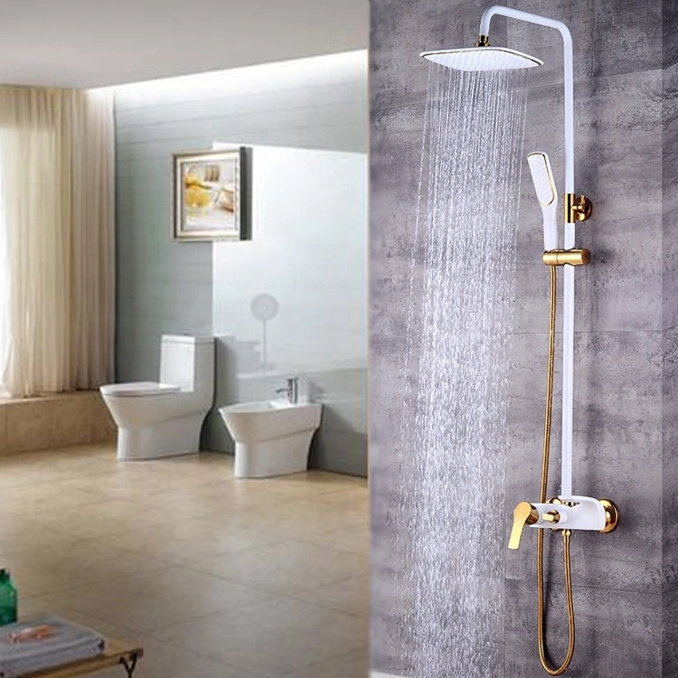 Rainfall Shower Head Bathroom Shower Faucet Accessory Bath Set