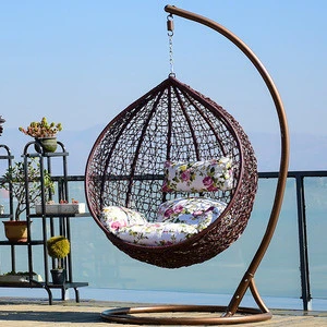 Rattan Patio Swing Egg Chair Outdoor Hanging Chair