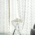 Import Ready Made store cheap lace Sheer Modern jacquard geometry white window curtains from China