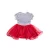 Import Red Shortleeve children clothes Party Dress Design Girl T-shirt Outfit Girl  Boutique Clothing kids baby clothes girls from China
