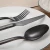 Import Restaurant 24 pieces flatware set spoons fork knife stainless steel black cutlery from China