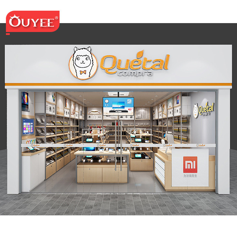 Buy Retail Brand Electronic Accessories Store Wooden Wall Mounted
