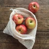 reusable cotton mesh net shopping produce bags for vegetable fruit