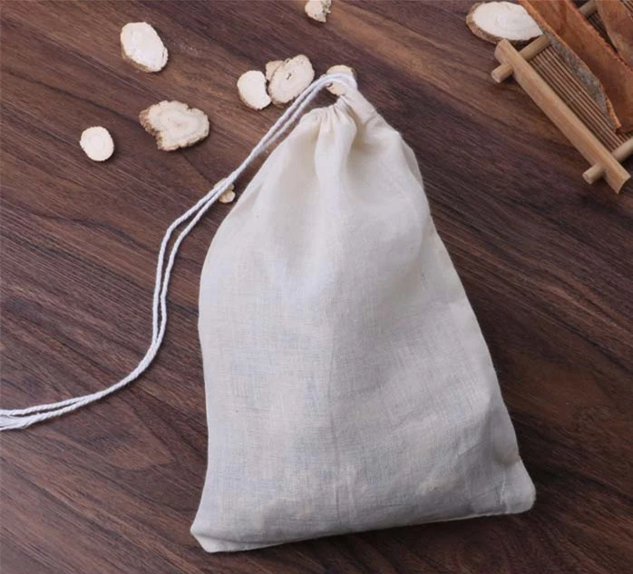 Reusable Non Woven Filter Bag Organic Cotton Coffee Tea Bag Herbs Drawstring Bag