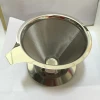 Reusable Stainless Steel Cone Shape Coffee Pour Over Filter / Cheese Yogurt Strainer