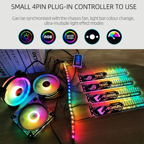 Buy Rgb Gaming Decorative Pc Desktop Computer Accessories 25cm Gpu ...