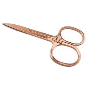 rose gold private label stainless steel scissors custom own logo makeup scissor
