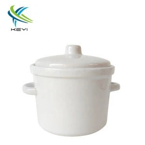 Round mini ceramic masterclass premium cookware casserole with lid
