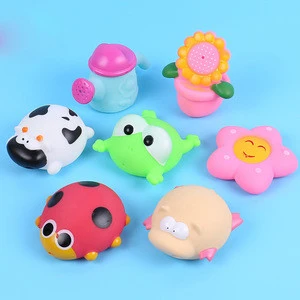 Rubber Cute Animals Water Squirting Baby Bath Squirt Toys