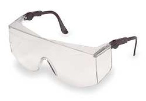 Safety Glasses Clear Scratch-Resistant Frame Color Black