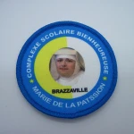 School Uniform Printed Badges With Merrow Border