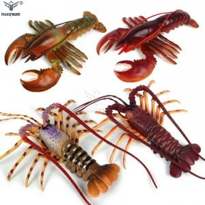 sea animals pvc lobster models toys, solid plastic Boston lobster toy models,  simulation PVC Australia Lobster figures