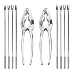 Seafood crackers picks spoons set stainless steel crab peel shrimp tool lobster calmp pliers clip pick sett