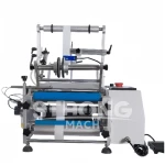 Semi-Automatic Intelligent Single and Double Label Glass Jar Labeling Machine Cleaning Juice Plastic Round Bottle Self-Adhesive
