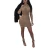 Import sexy club dress  sheer  sequin hot drill long sleeve two-tone skintight club dress for women from China