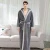Import Sexy contrast hooded bathrobe autumn and winter flannel coral velvet mens Nightgown thickened lengthened lovers bathrobe woman from China