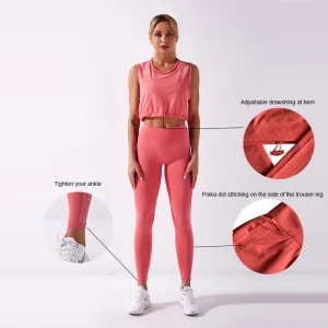 SG01B Apparel Stock Custom Seamless Sport Wear Yoga Suit Workout Set Fitness Clothing Women Sportswear