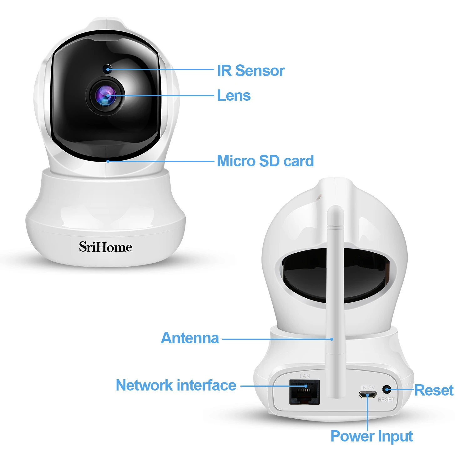 Sh020 Wireless night version 1080P P2P Baby Home Monitor cctv camera wifi ip camera