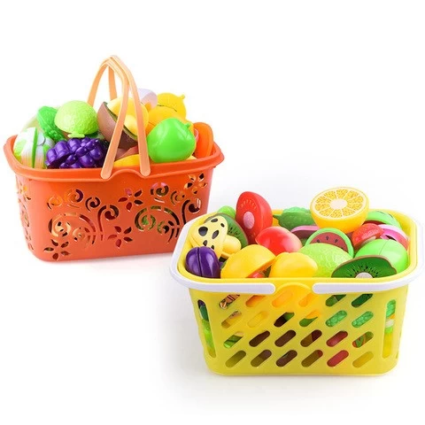 Shantou Manufacturer Fruit Pretend Play Kitchen Cutting Vegetable Toy Set for kid educational