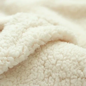 Shaoxing Keqiao Manufacturer 100% Polyester Faux Cotton Sherpa Fleece Lining Short Pile Fake Fur Plush Fleece Fabric