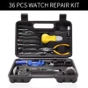 SHICHI 36PCS Professional Spring Bar Tool Set, Watch Band Link Pin Tool Set Watch Repair  tool Kit with Plastic Case