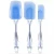 Import Silicone Heads and Crystal-like Plastic Handles with Different Shapes Mixing Sky blue 3 pieces Silicone Spatula Scraper Set from China