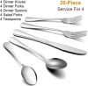 Silverware Set with Steak Knives for 4 Food-grade Stainless Steel Flatware Cutlery Set For Home Kitchen Restaurant
