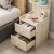 Simple contemporary style bedside table MDF bedside table 3 drawer white nightstand