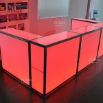 simple design party used colourful led metal base reception counter