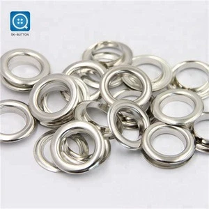 SK customized sliver copper brass eyelet metal eyelets for clothing and shoe