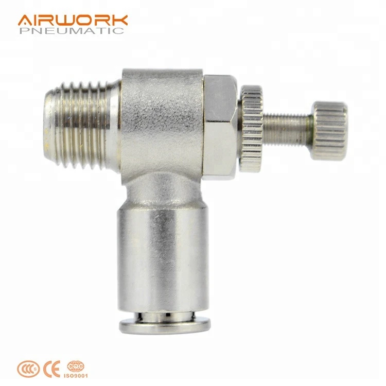 SL brass adjustable air pneumatic proportional Air Speed control throttle valve