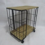 small wooden restaurant household  bar table handcart trolley