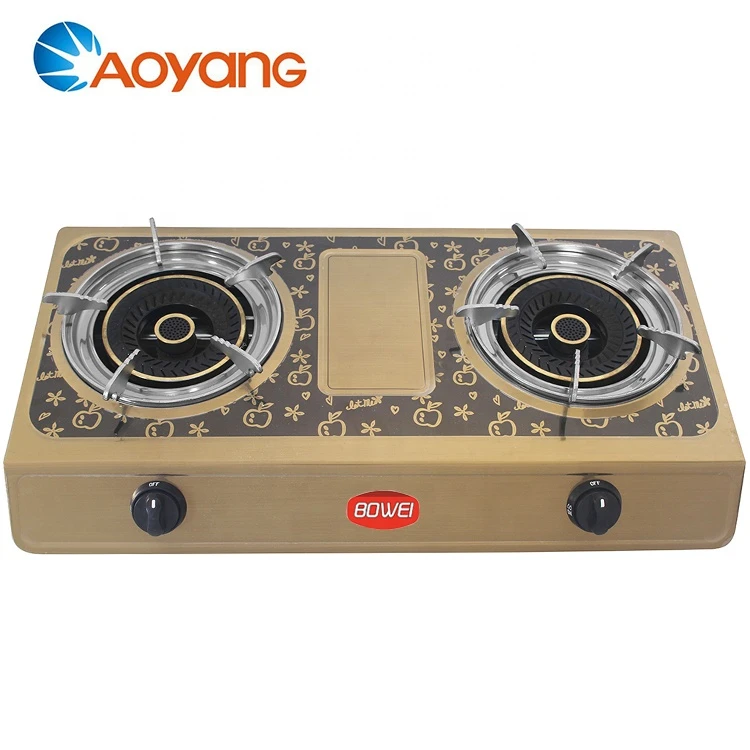 Smart table top gas burnerr double burner two  plate gas stove